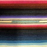 Vintage Handwoven Mexican Saltillo Serape Blanket or Rug c. 1940s