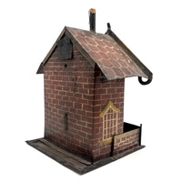 Wonderful Antique Painted Tin House with Carved, Spinning Couple