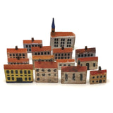 Antique German Erzgebirge Village (Plus Two Little Ladies)