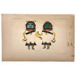 Hopi "Koroctu" Katchina Drawing, 1903 Bureau of American Ethnology Bookplate