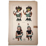 Hopi "Lakone Mana" and "Mamzrau Mana" Katchina Drawings, 1903 Bureau of American Ethnology Bookplate