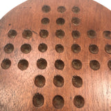 Nice Old Handmade Round Marbles Solitaire Board with Clay Marbles