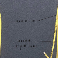 Set of Three Vintage French Pattern / Tailoring Studies, Ink on Cut Paper, 1972-74