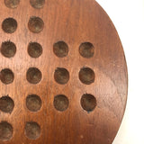 Nice Old Handmade Round Marbles Solitaire Board with Clay Marbles