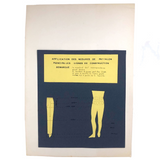 Set of Three Vintage French Pattern / Tailoring Studies, Ink on Cut Paper, 1972-74