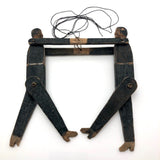 Wonderful Antique Hanging Carved and Jointed Wooden Figures with Joined Arms