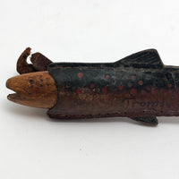 Tromso, Norway Antique Souvenir Fish Knife in Leather Sheath