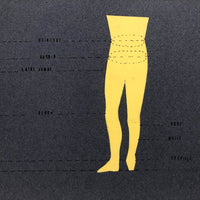 Set of Three Vintage French Pattern / Tailoring Studies, Ink on Cut Paper, 1972-74
