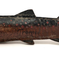 Tromso, Norway Antique Souvenir Fish Knife in Leather Sheath