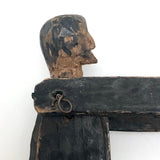 Wonderful Antique Hanging Carved and Jointed Wooden Figures with Joined Arms