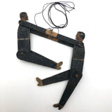 Wonderful Antique Hanging Carved and Jointed Wooden Figures with Joined Arms