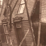 Antique Photograph of Collapsing House, with Witnesses