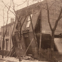 Antique Photograph of Collapsing House, with Witnesses