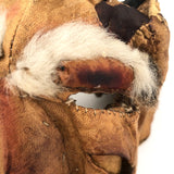 Handmade Hide and Fur Mask with Wooly Beard, Presumed Nunamiut, Alaskan