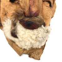 Handmade Hide and Fur Mask with Wooly Beard, Presumed Nunamiut, Alaskan