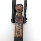 Wonderful Antique Hanging Carved and Jointed Wooden Figures with Joined Arms
