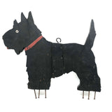 Large Wooden Cutout Scottie Dog with Center Mends and Nail Toes