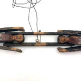 Wonderful Antique Hanging Carved and Jointed Wooden Figures with Joined Arms
