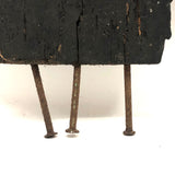 Large Wooden Cutout Scottie Dog with Center Mends and Nail Toes