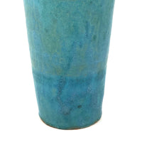 Tall Turquoise Glazed Studio Pottery Vase