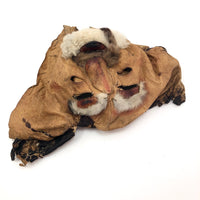 Handmade Hide and Fur Mask with Wooly Beard, Presumed Nunamiut, Alaskan