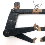 Wonderful Antique Hanging Carved and Jointed Wooden Figures with Joined Arms