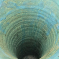 Tall Turquoise Glazed Studio Pottery Vase