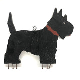 Large Wooden Cutout Scottie Dog with Center Mends and Nail Toes