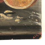 Wonderful 1870s Oil on Board Still Life Painting of Oranges