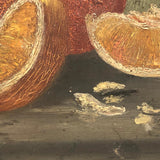 Wonderful 1870s Oil on Board Still Life Painting of Oranges