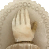 Carved Alabaster Trinket Box with Hand, Presumed Victorian