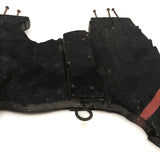 Large Wooden Cutout Scottie Dog with Center Mends and Nail Toes