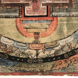 Antique Tibetan Buddhist Hand-drawn, Hand-painted Mandala on Paper