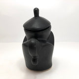 Michael Lambert "Java Jig" Black Glazed Porcelain Sugar Bowl