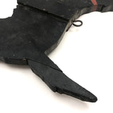 Large Wooden Cutout Scottie Dog with Center Mends and Nail Toes