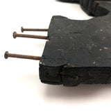 Large Wooden Cutout Scottie Dog with Center Mends and Nail Toes