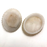 Carved Alabaster Trinket Box with Hand, Presumed Victorian