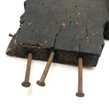 Large Wooden Cutout Scottie Dog with Center Mends and Nail Toes