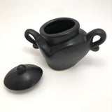 Michael Lambert "Java Jig" Black Glazed Porcelain Sugar Bowl