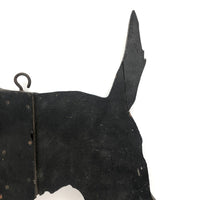 Large Wooden Cutout Scottie Dog with Center Mends and Nail Toes