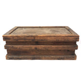 Super Useful Old Double Level Pine Box with Dividers