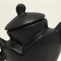 Michael Lambert "Java Jig" Black Glazed Porcelain Sugar Bowl