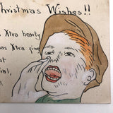 Xtra! Antique Hand-painted Christmas Postcard