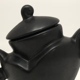 Michael Lambert "Java Jig" Black Glazed Porcelain Sugar Bowl