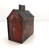 Early American Tin Still Bank with Original Paint, c. 1880s