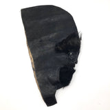Handmade Black Stained Hide and Fur Mask, Presumed Nunamiut, Alaskan