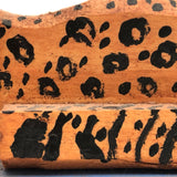 Sweetly Ferocious Wooden Folk Art Leopard