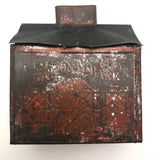 Early American Tin Still Bank with Original Paint, c. 1880s