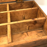 Super Useful Old Double Level Pine Box with Dividers
