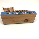 Sweetly Ferocious Wooden Folk Art Leopard